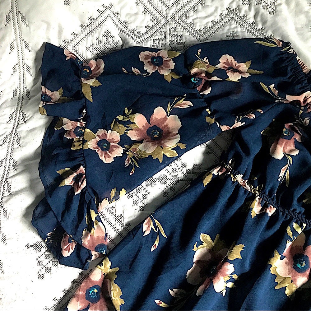 Floral Off Shoulder Maternity Dress